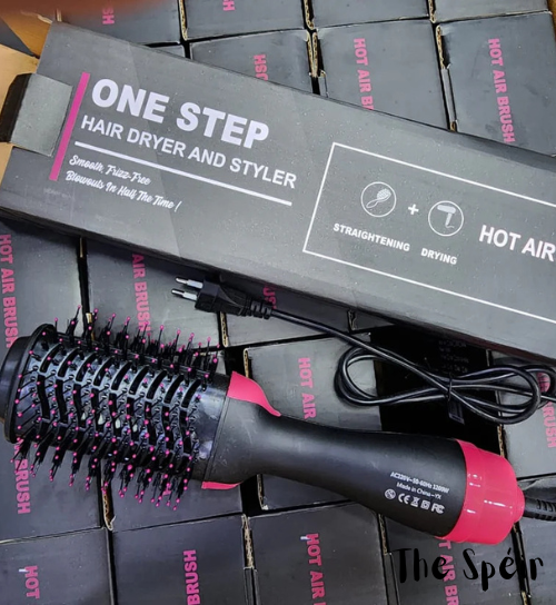 One Step Hot Air Brush - 3 in 1 (Hair dryer + Curler + Straightener)