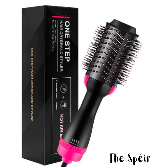 One Step Hot Air Brush - 3 in 1 (Hair dryer + Curler + Straightener)